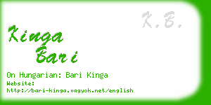 kinga bari business card